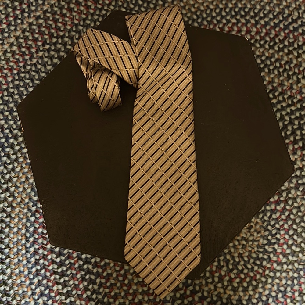 Salvatore Pellegrino Italian Geometric Silk Tie